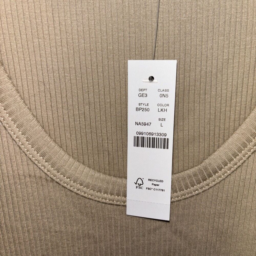 Womens Size L J Crew Ruched Midi Rib Dress Tan NWT - Picture 6 of 9